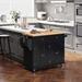 Rolling Kitchen Island Butcher Block Island Cart Black Rolling Storage Cart Closed Bar Trolley with Towel Rack and Spice Rack