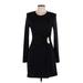 Danielle Bernstein Casual Dress: Black Solid Dresses - Women's Size Large