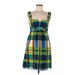 Trina Turk Casual Dress: Green Color Block Dresses - Women's Size 6