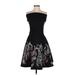 Ted Baker London Cocktail Dress - Fit & Flare: Black Damask Dresses - New - Women's Size 4