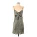 Zara Casual Dress - Mini: Green Acid Wash Print Dresses - Women's Size X-Small