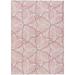 Pink/Red 168 x 120 x 0.19 in Area Rug - Orren Ellis Alegandro Area Rug w/ Non-Slip Backing Polyester | 168 H x 120 W x 0.19 D in | Wayfair