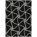 Black/White 168 x 120 x 0.19 in Area Rug - Orren Ellis Alegandro Area Rug w/ Non-Slip Backing Polyester | 168 H x 120 W x 0.19 D in | Wayfair