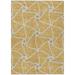 White/Yellow 168 x 120 x 0.19 in Area Rug - Orren Ellis Alegandro Area Rug w/ Non-Slip Backing Polyester | 168 H x 120 W x 0.19 D in | Wayfair