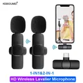 Microfono wireless Microfono lavalier Trasmissione in diretta Gioco Microfono con cancellazione del rumore Registrazione audio video Mini per telefono Android