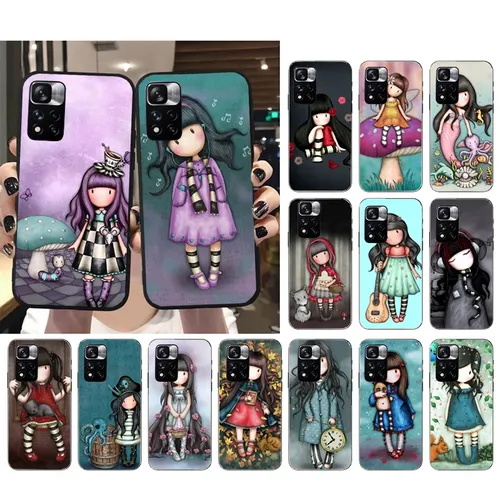 Niedliche Cartoon Mädchen Kind Santoro_Gorjuss Telefon Fall für Xiaomi Redmi Note 13 12s 12 Pro 11s