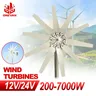 Turbina eolica a 10 pale 7000W 12/24V MPPT Controller piccola turbina eolica per uso domestico in