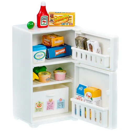 Puppenhaus Miniatur Küche Kühlschrank Zubehör weiß Kühlschrank Kühlschrank Gefrier schrank