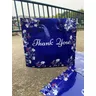 10 stücke blaue Blume Einkaufstasche danke gedruckt Geschenk Kleid Einkaufs zentrum Kunststoff