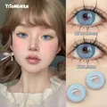 YI TONG NIAN-Lentilles de contact cosmétiques lentilles de contact grand diamètre bleu doux
