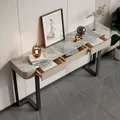 MELCabinet-Table console brillante de luxe pour couloir salon ardoise table d'appoint de porche