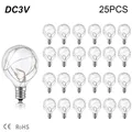 Globe LED fil de cuivre convaincu G40 1W incassable étanche E12 DC3V blanc chaud 2700K ampoule LED