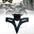 Support de plaque d'immatriculation de moto pour Yamaha MT-07/FZ-07 2013 – 2023, éliminateur de garde-boue, support d'enregistrement avec LED MT07 MT 07 2018