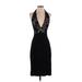 Bisou Bisou Cocktail Dress - Bodycon Plunge Sleeveless: Black Dresses - Women's Size X-Small