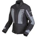 Modeka Hydron waterproof Ladies Motorcycle Textile Jacket, black-grey, Size 40 for Women