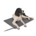 Pet Products Deluxe Lectro-Kennel Heated Pad Dog Bed, 22.5" L X 16.5" W, Gray, Medium