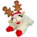 Holiday Lamb Chop with Gingerbread Headband Dog Toys, Small, Off-White