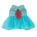 Blue Apparel Western Rhinestone Tutu Pet Dress, Small