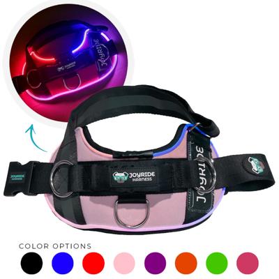Joyride Harness NightSafe LED Light Up Dog Harness 2.0, X-Large, Pink Hush