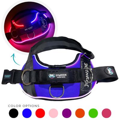 Joyride Harness NightSafe LED Light Up Dog Harness 2.0, X-Large, Blue Serenity