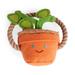 Plush Plant Rope Dog Toy, Small, Brown