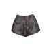 Grey Lab Los Angeles Faux Leather Shorts: Black Tortoise Bottoms - Women's Size X-Small