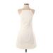 French Connection Casual Dress - Shift: Ivory Solid Dresses - Women's Size X-Small