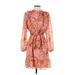 LC Lauren Conrad Casual Dress: Pink Baroque Print Dresses - New - Women's Size Small