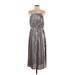 Banana Republic Cocktail Dress - Slip dress: Silver Dresses - Women's Size 2