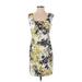 Ann Taylor Casual Dress - Sheath: Yellow Print Dresses - Women's Size 0 Petite