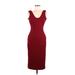 Dress the Population Casual Dress - Bodycon: Burgundy Solid Dresses - Women's Size Medium