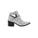 Steve Madden Ankle Boots: Gray Snake Print Shoes - Women's Size 8