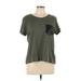 DKNY Jeans Short Sleeve T-Shirt: Green Tops - Women's Size Large