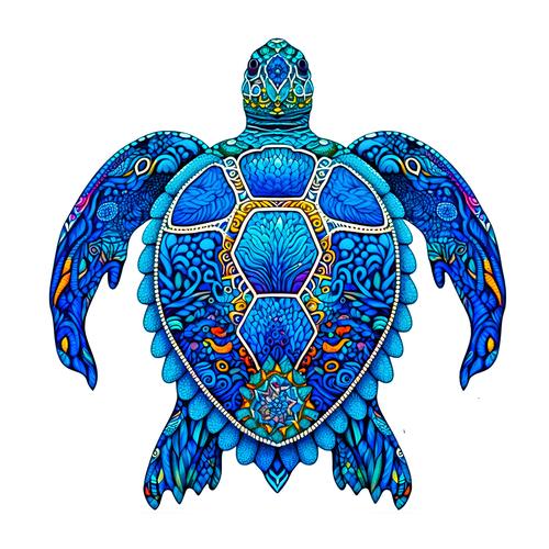 Adult And Children's Wooden Puzzle, Exquisite Gift Pack Turtle Puzzle, Wooden Animal Puzzle, Unique Shaped Puzzle, Best Gift For Adults And Children Family Game