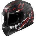 LS2 FF353 Rapid II Kaiju Casco, nero-bianco-rosso, dimensione XS