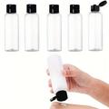 5pcs 100ml Travel Bottle With Flip Top, Empty Transparent Dispenser Container Suitable For Travel Cosmetics, Travel Accessories