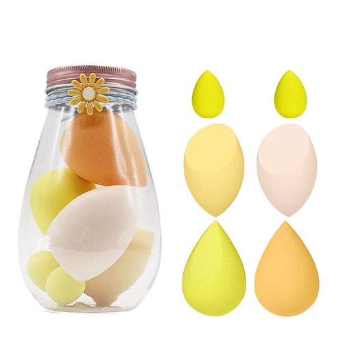Beauty Egg Set Makeup Puff 7 Sets in Treibflasche Wattepad Puderquaste weich