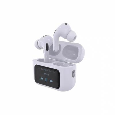 Bluetooth 5.4 wireless earbuds LCD color screen ANC Noise cancelling TWS sports headphones