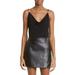 Medusa Medallion Cowl Neck Jersey Tank Minidress