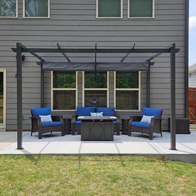 Pergola Metall Garten Pavillon Pergola 3 x 4 m Wasserdicht Stabil Winterfest, Gartenpavillon Mit Image
