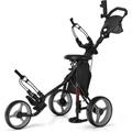 Costway - Golf Trolley, 3 Rad Golftrolley, Golfwagen Golf klappbar, Golfcaddy Golf Push Cart aus