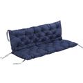 Coussin banc de jardin 3 places bleu