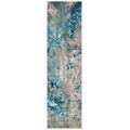 Tapis Contemporain Bleu/Gris 65 X 180