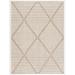 BoutiqueRugs Anah Geometric Indoor Outdoor Rug - Boho High Low Textured Area Rug - Performance Rug for Porch Patio Living Room - High Traffic Rug - Taupe Beige - 6 7 x 9 (6x9 Area Rug)