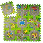 Tapis circuit, 9 pièces de puzzle, pour enfants & bébés, sans polluants, mousse eva, 90 x 90 cm,