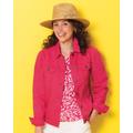 Appleseeds Women's DreamFlex Colored Jean Jacket - Pink - M - Misses