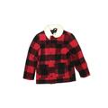 Cat & Jack Fleece Jacket: Red Plaid Jackets & Outerwear - Kids Girl's Size Small
