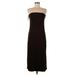 Wilfred Casual Dress - Midi Strapless Sleeveless: Brown Solid Dresses - Women's Size Medium