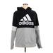 Adidas Pullover Hoodie: Gray Tops - Women's Size X-Large