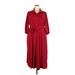 Torrid Casual Dress - Shirtdress: Burgundy Dresses - New - Women's Size 2X Plus